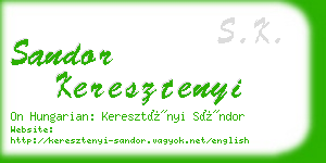 sandor keresztenyi business card